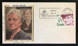 Colorano "silk" Helen Keller - Spain FDC - Picture 1 of 1