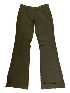 MOSCHINO Cheap And Chic Pants Size 10 Womens Khaki Green Career Pants - Picture 1 of 11