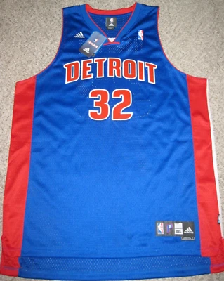 Richard Hamilton Detroit Pistons Men's Blue 2004 Adidas Swingman Jersey (2X, 3X) - Image 1 of 4