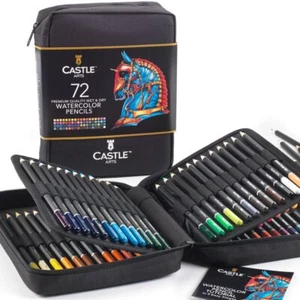 Estuche con Cremallera 72 Lápices Acuarela | Pigmentos Intensos para Mezclar, - Imagen 1 de 6