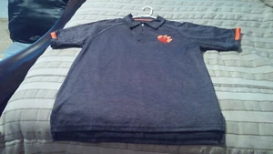 Clemson ChiliWear Poloshirt Orange Grau Herren Medium (22.75P-P, 29.5L)  - Bild 1 von 6