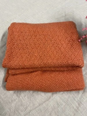 Manta rosa tejida gofre vintage manta bebé cuna suave 44"X44 Foto 1 de 4