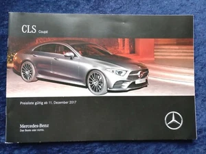 Mercedes CLS Coupe Preisliste 12.2017 - Picture 1 of 1