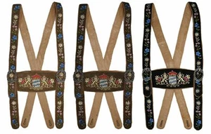 Hosenträger Bayernträger Lederhose Werdenfelser-Träger Lederhosenträger Leder - Bild 1 von 13