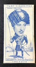 1949 Turf Famous Film Stars Tobacco #14 Gary Cooper
