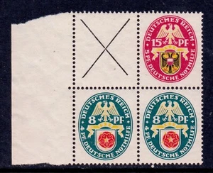 EBS Germany 1929 - Welfare se-tenant block - Michel S74+S70+W36 - MNG(*) - $155 - Picture 1 of 1