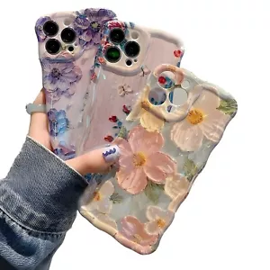 Custodia cover moda fiore lucido laser x nero bianco iPhone 16 15 14 13 Pro Max - Foto 1 di 12