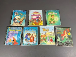 Vintage LOT OF 7 - Walt Disney A Little Golden Book Set The Little Mermaid HC - Picture 1 of 24
