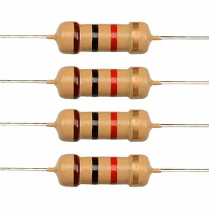 10pcs 1K Ohm 1/4 Watt 5% Tolerance Carbon Film Resistors - Picture 1 of 3