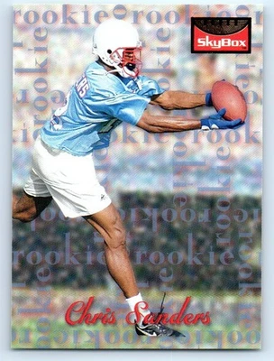 1995 SkyBox Premium #184 Chris Sanders RC Houston Oilers - Image 1 of 2
