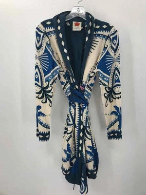 Farm Rio For Anthropologie Blue Size Small Short Long Sleeve Dress - Image 1 of 3