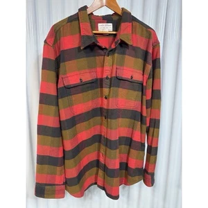 Filson Garment Cotton Flannel Shirt Men XXXL Red/Green/Black Plaid 3XL - Picture 1 of 5