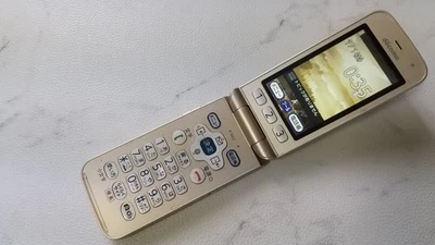 Fujitsu F-02J Future Phone FLIP ANDROID DORADO SIM PROBADO GRATIS Foto 1 de 4
