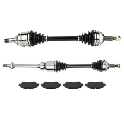 Eixo dianteiro CV eixo + pastilhas de freio de cerâmica para Toyota Camry 2.2L XLE LE 1992-2001 - Imagem 1 de 4