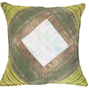 Vintage Sari Seide Quadrat Kissenbezug 16" - Bild 1 von 2