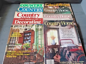 Mixed Lot 9 Country, Colonial Home, Decorating, Early American Life 1980's 90's - Bild 1 von 12