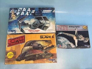 MPC Star Wars Model LOT - Boba Fett Slave I Vader Tie B-Wing Empire Jedi - NEW - Picture 1 of 15