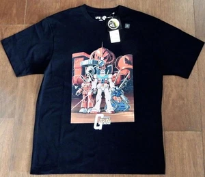 M(JPN) size UNIQLO Mobile Suit Gundam 45th Anniversary T-shirt Black from Japan - Picture 1 of 4