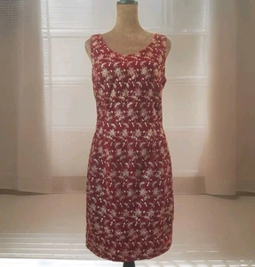 GUNNE SAX Mini-Etuikleid Jessica McClintock rot Samt gold bestickt 90er - Bild 1 von 9