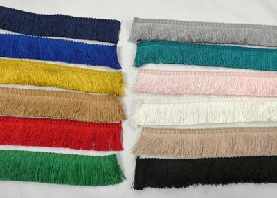 Silky Brush Fringe Tassel Trim Craft Upholstery Cushions Dancewear Lampshades - Image 1 of 3