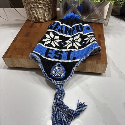 NCAA Beanpot Torneo de Hockey Adidas Pom Tejido Invierno Sombrero Borlas BU BC Harvard Foto 1 de 4