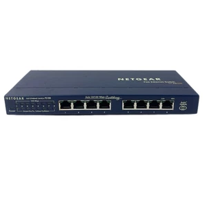 Netgear FS108 Fast Ethernet 8-Port Switch 10/100Mbps Metal Housing No PSU UK - Picture 1 of 6