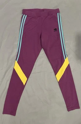 NWOT Women's adidas Originals High-Waisted Leggings Purple Rich Mauve SZ M - Image 1 of 4