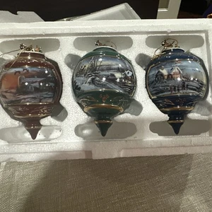 Terry Redlin Christmas Ornaments Issue Holiday Memories Heirloom 1999 VTG (114) - Picture 1 of 6