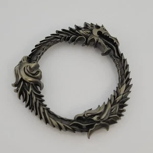 Skyrim Elder Scrolls Online Ouroboros Metal Medallion Bonus Symbol Promo - Picture 1 of 8