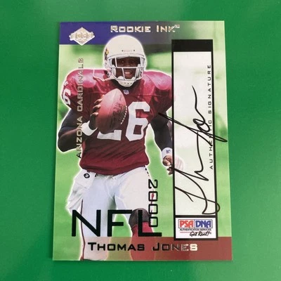 Thomas Jones 2000 Collector’s Edge T3 Rookie Ink Auto Card #TJ LTD #674/915 - Image 1 of 3