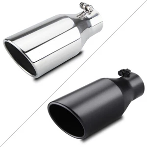 Diesel Exhaust Tip 3" Inlet 5" Outlet 12" Length Stainless Steel Bolt On - Picture 1 of 20