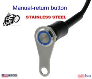 12V 10A Waterproof Stainless Steel Blue LED Motorcycle Switch ON-OFF - Picture 1 of 5