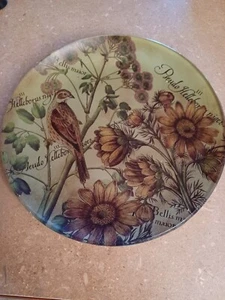 Botanic Bird & Butterfly Plates Decor by California Floral & Home - Picture 1 of 7