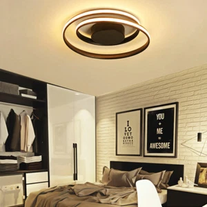 60cm LED Flush Mount Ceiling Light Acrylic Pendant Chandelier Dimmable w/Remote - Picture 1 of 12