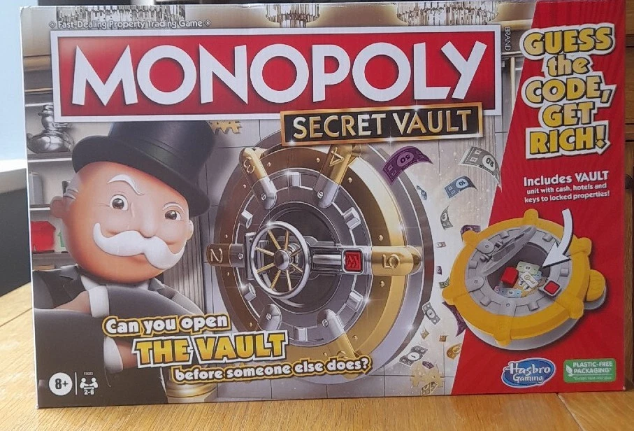 Monopoly Secret Vault Board Game Parker Brothers & Hasbro Gaming