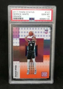 2017-18 Panini Status Derrick White Orange Prizm Silver Rookie RC PSA 10 MINT - Picture 1 of 1