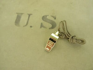 US Army Whistle Pfeife Metall Brass Flight Jacket A2 G1 Pilot Whistle USAAF WK2 - Bild 1 von 4
