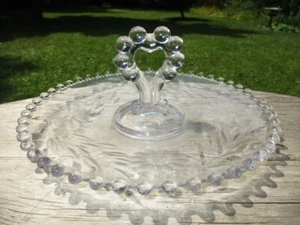 HUGHES CORNFLOWER IMPERIAL CANDLEWICK CENTRE HANDLE DESSERT PLATE 8.5" - Picture 1 of 6