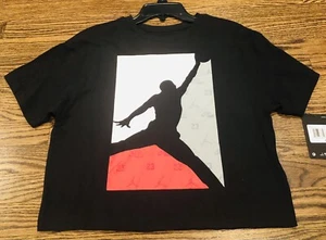 ✅ $25 Michael Air Jordan Nike Top Girls M (10/12) Black Graphic T-Shirt Tee 💯 - Picture 1 of 6
