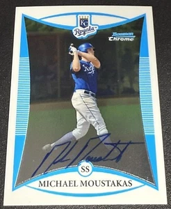 2008 Bowman Chrome Michael Mike Moustakas RC Auto #BCP112 Rookie Royals - Bild 1 von 2