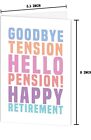 Norssiby Happy Retirement Card, Funny Retirement Card, Goodbye Tension Hello Pen