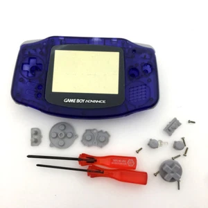 Clear Royal Blue Housing Shell Case Cover Kit for Nintendo Game Boy Advance GBA - Picture 1 of 21