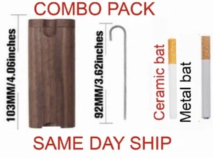 Dugout de madera 4"" con 3"" de cerámica un bateador, limpieza + 3"" metal un bateador - Imagen 1 de 6