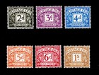 GB QEII SG D69-D74, COMPLETE SET, NH MINT. Cat £15. NO WMK