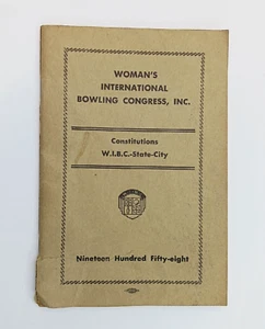 1958 Woman's International Bowling Congress (WIBC) Verfassungen, Satzungen, Regeln - Bild 1 von 14