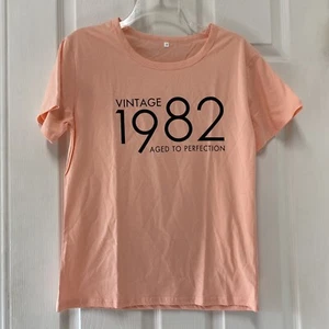 Printed T shirt tee Vintage 1982 aged to perfection happy birthday present gift - Picture 1 of 1