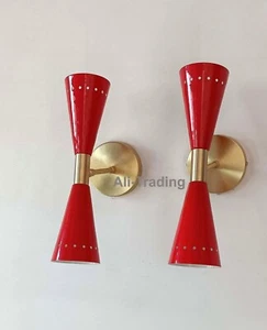Wall Sconce Diabolo Pair of Modern Italian Wall Lights Wall Fixture Lamps 2 pcs - Picture 1 of 7