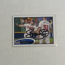 Brian Snitker Autograph Signed 2012 Topps Dan Uggla Baseball Card Atlanta Braves