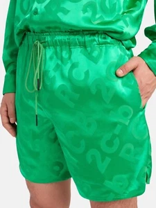 NUEVO CON ETIQUETAS ROCHAMBEAU Para Hombre The Sport Corto en Verde Talla L Cordón Cintura - Imagen 1 de 10
