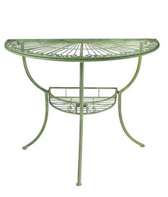 Consola Patio y Jardín Decoración Verde Antiguo - Hierro   Foto 1 de 3